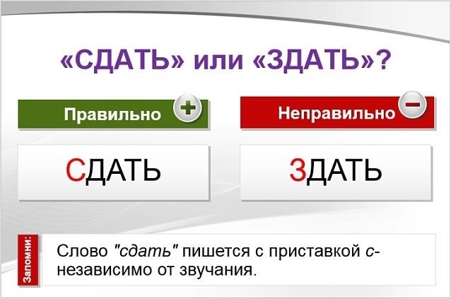 Сдавать или отдавать