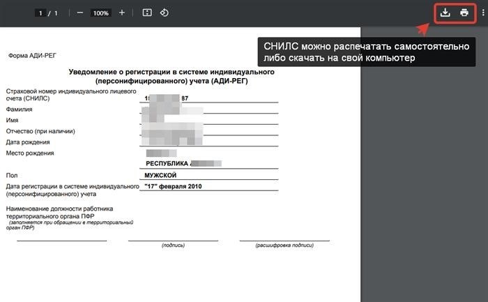 Как получить электронную копию СНИЛС: сделать печать документа самостоятельно
