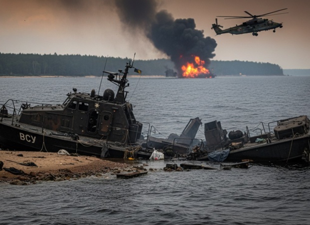 ВС России уничтожили боевой десантный катер Combat Boat 90 ВСУ